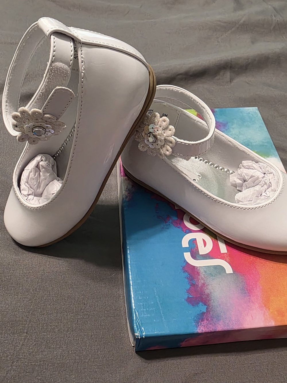 Rachel Shoes Toddler Girls Lil Sheryl White Patent Mary Jane Flats Size 9M